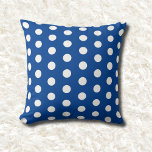 blue and white polka dots cushion<br><div class="desc">blue and white polka dots</div>