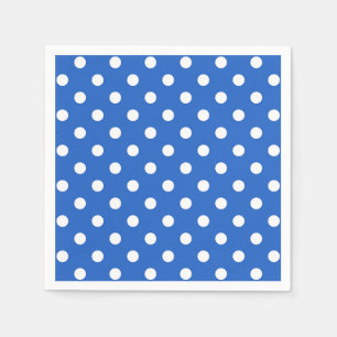 Blue and White Polka Dots Napkins