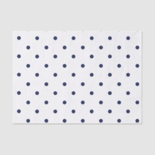 Blue and White Polka Dots Tissue Paper