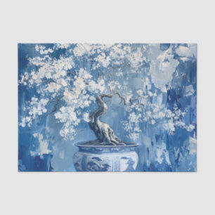 Blue and White Porcelain China Chinoiserie Cherry  Tissue Paper