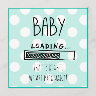 Blue And White Pregnancy Announcement