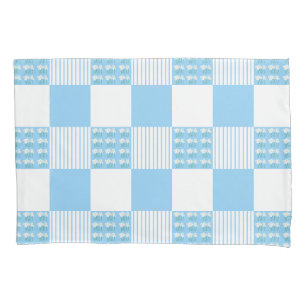 Blue and white quilt block Pillowcase