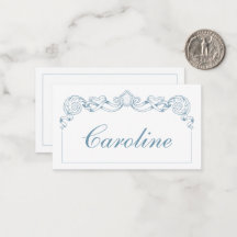 Blue and White Ribbon Crest Frame Personalised