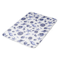 Blue and white seashells