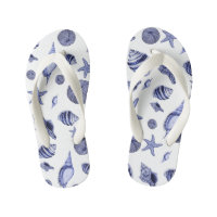 Blue and white seashells