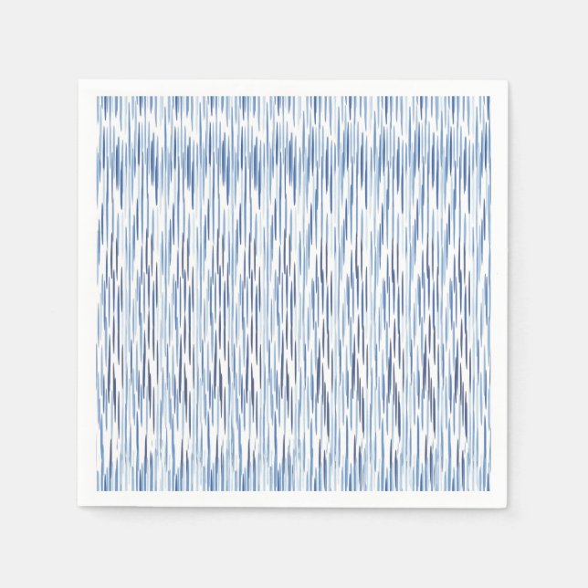 Blue and white shibori party supply napkin (Front)