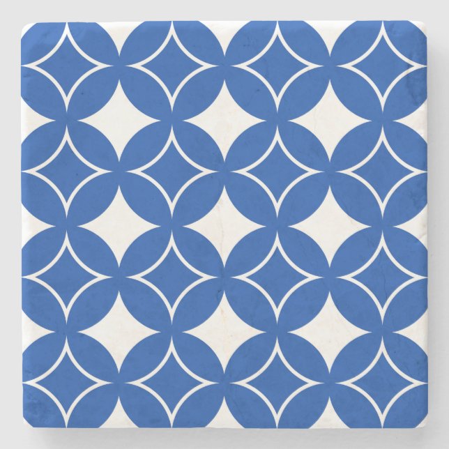 Blue and white shippo pattern stone coaster (Front)