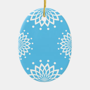 Blue and White Simple Vintage Easter Ceramic Tree Decoration