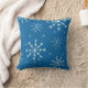 Blue and White Snowflake Pillow (Blanket)