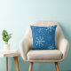 Blue and White Snowflake Pillow (Chair)