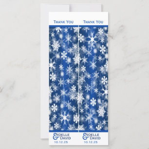 Blue and White Snowflakes Bookmarks (2) Favour