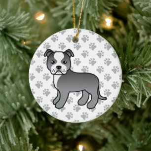 Staffy christmas decoration hotsell