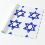 Blue and White Star of David Hanukkah Holiday Wrapping Paper<br><div class="desc">Hanukkah Holiday Shopping for kids,  family or friends this Blue and White Star of David Hanukkah Holiday Wrapping Paper can be customised with image,  text or photo.</div>