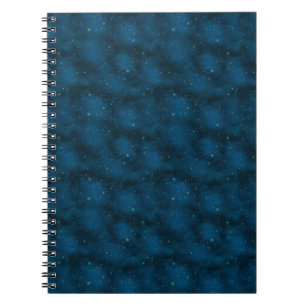 Blue and White Starry Night Celestial Notebook