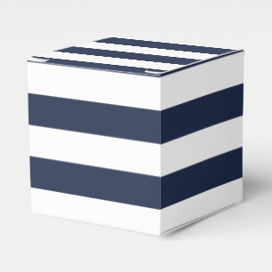 Blue And White Stripe Nautical Wedding Party Favou Favour Box