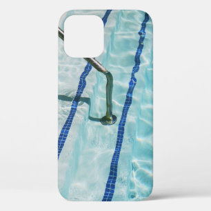 Blue and white stripe textile iPhone 12 case
