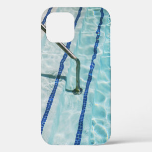 Blue and white stripe textile iPhone 12 case
