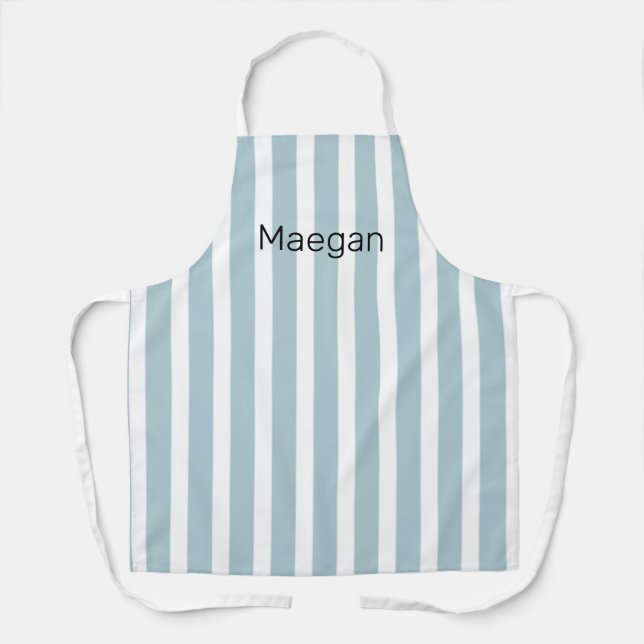 BLUE and WHITE STRIPED APRON (Front)