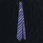 Blue-and-White Striped Paw Print Necktie<br><div class="desc">This classic design is suitable for any occasion,  but the blue and white colour scheme makes it especially appropriate for Hanukkah.</div>