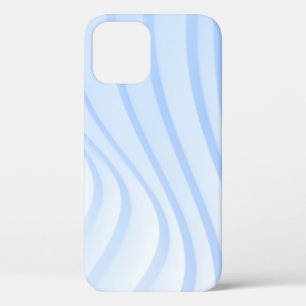 Blue and white striped textile iPhone 12 case