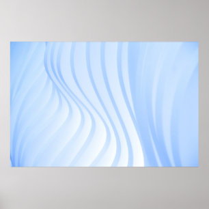 Blue and white striped textile poster
