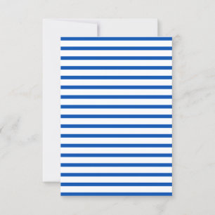Blue and White Striped Wedding  Invitation