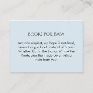 Blue and White Stripes Book Request Insert