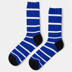Blue and White Stripes Design Socks