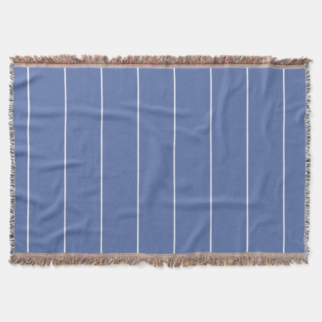 Blue and White Stripes Pattern  Sh Throw Blanket (Front)
