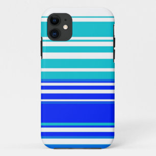 Blue and white stripes seamless painting graphic iPhone 11 case