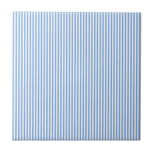 Blue and White Stripes Tile