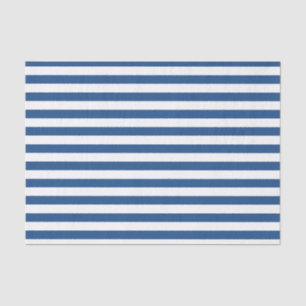 Blue and White Stripes Tissue Paper