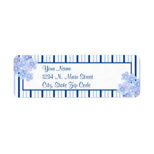 Blue And White Stripes With Floral Trim