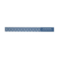 Blue and White Swedish Dala Horse Return Address
