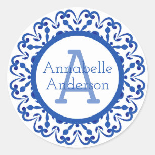 Blue and White Talavera Personalise Sticker