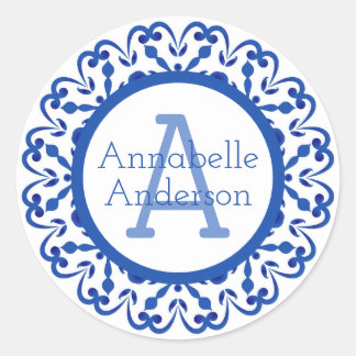 Blue and White Talavera Personalise Sticker