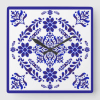 Blue and White Talavera Three Square
