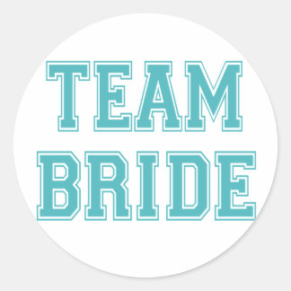 Blue and White Team Bride Stickers