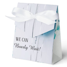 Blue and White Tent Baby Shower Favour Box.