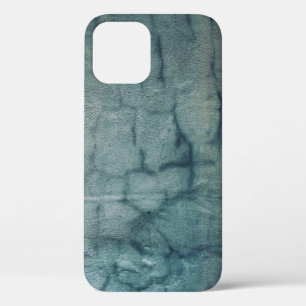 Blue and white textile with water droplets iPhone 12 case