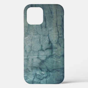 Blue and white textile with water droplets iPhone 12 case