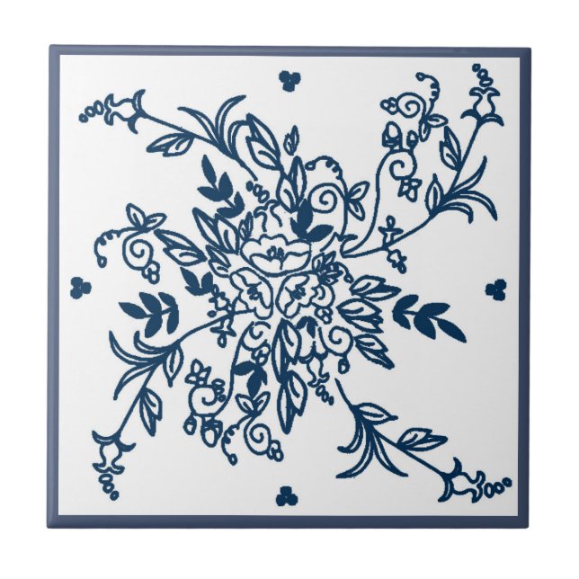 Blue and White Tile (Front)