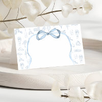 Blue and White Toile Baby Shower