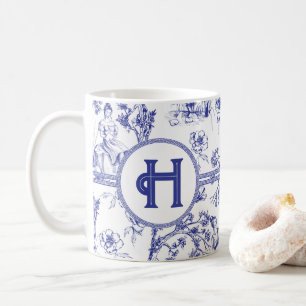 Blue and White Toile  Coffee Mug