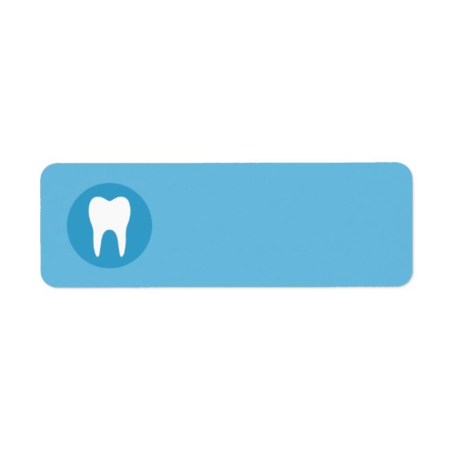 Blue and white tooth logo dentist dental blank (Front)