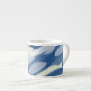 Blue and White Unique Art Espresso Cup