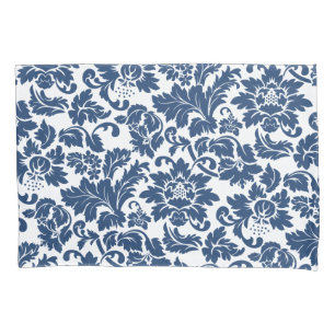 Blue And White Vintage Floral Damasks Pillowcase