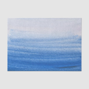 Blue and White Watercolor Tissue Paper