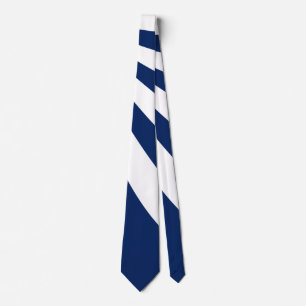 Blue and White Wave Tie