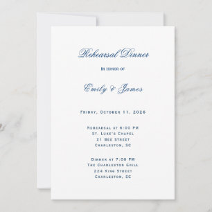 Blue and White Wedding Invitation